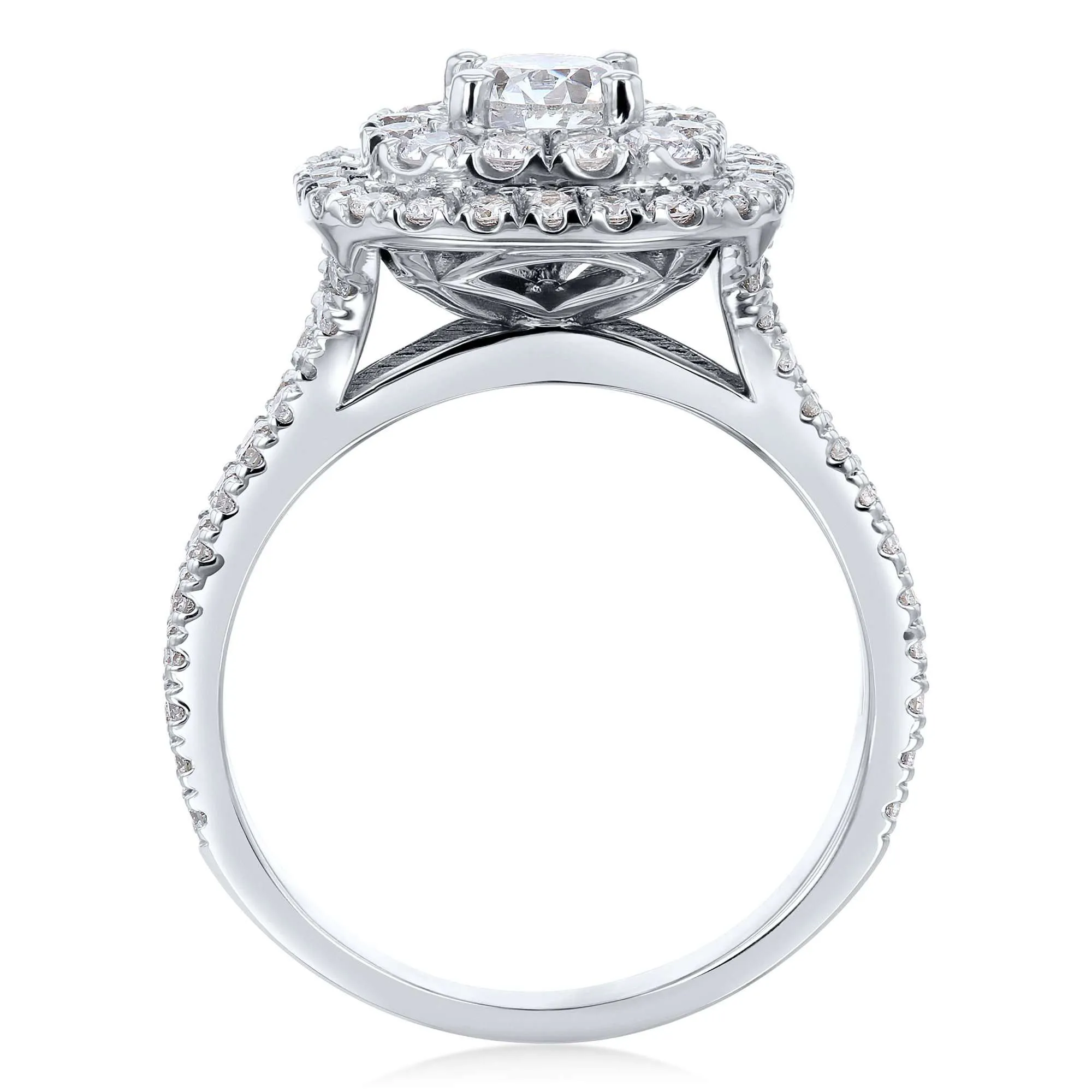 1 3/4ct Natural Diamond Double Halo Ring