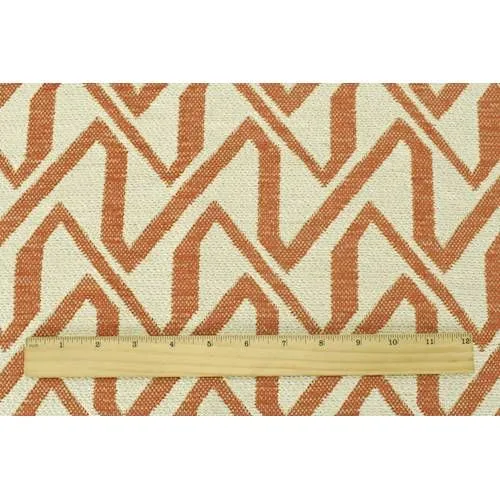 1 5/8 YD PC--Antique Brown/Beige Abstract Jacquard Home Decorating Fabric