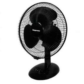 12 in. 3 Speed Oscillating Table Fan, Black