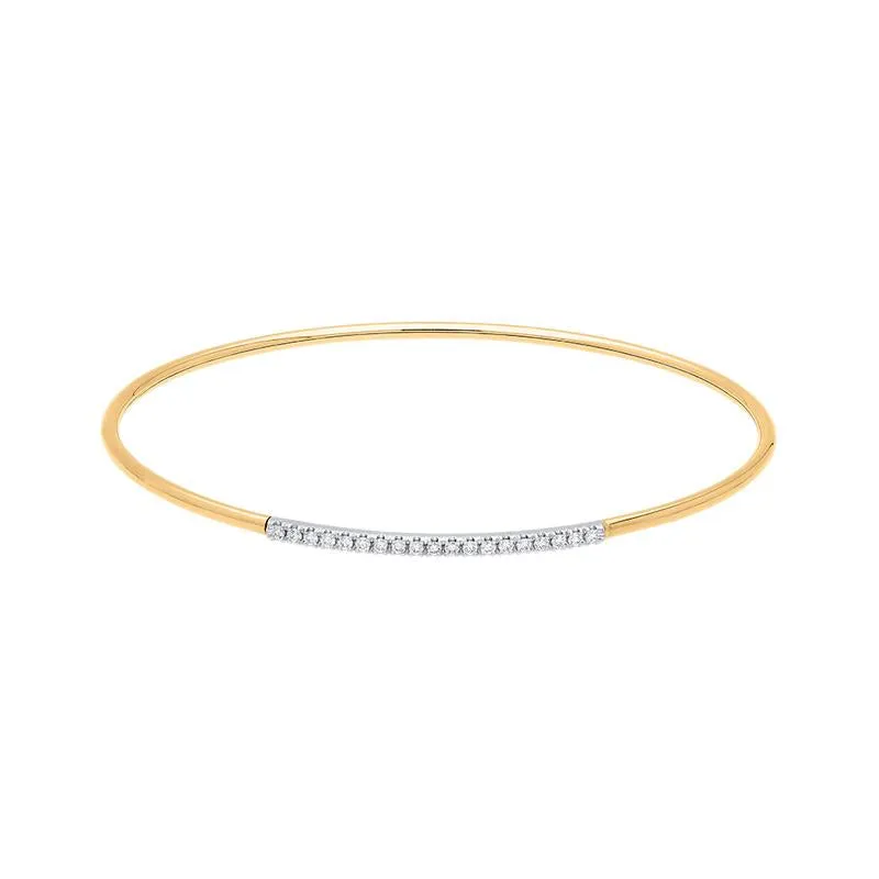 18ct Rose Gold 0.17ct Diamond Bangle D