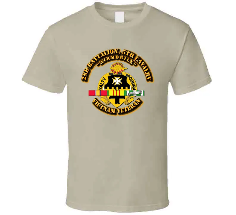 2nd Battalion, 5th Cavalry w SVC Ribbon T Shirt