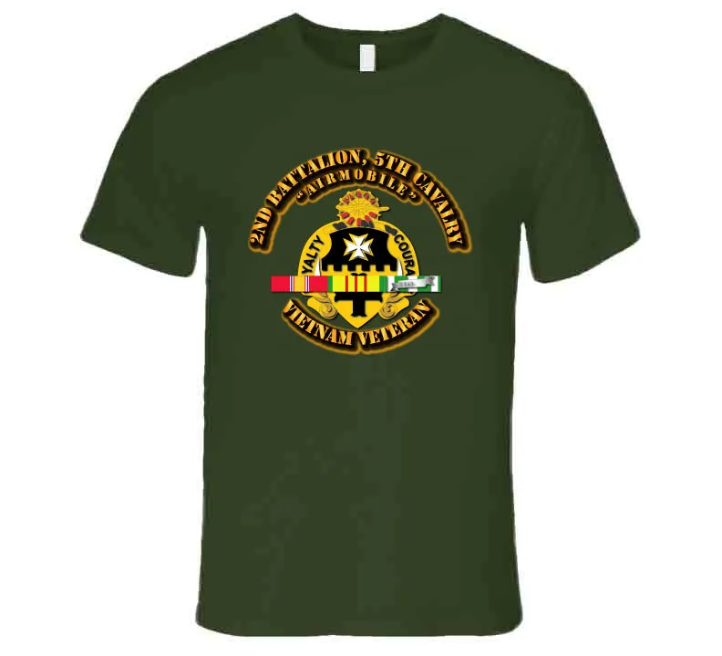 2nd Battalion, 5th Cavalry w SVC Ribbon T Shirt