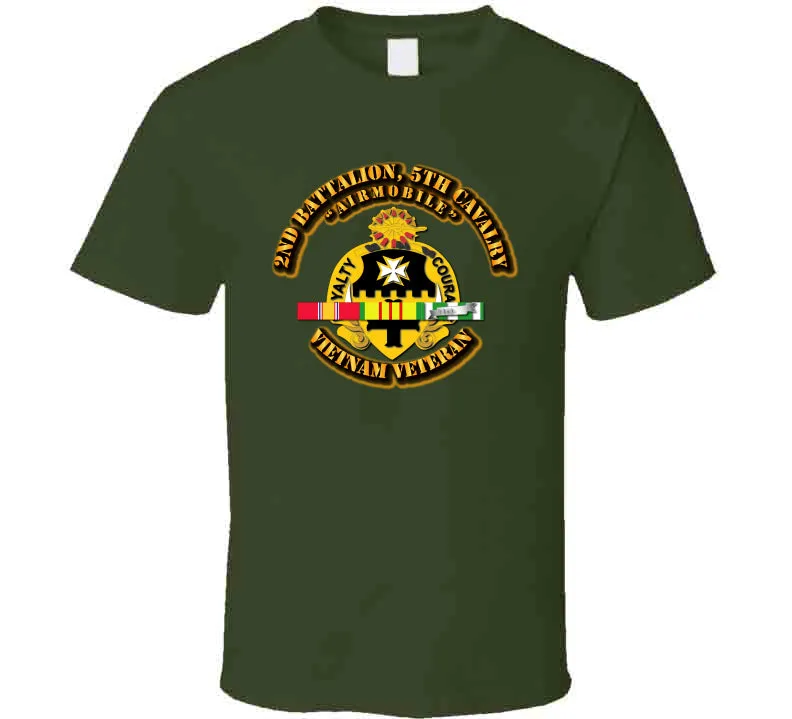 2nd Battalion, 5th Cavalry w SVC Ribbon T Shirt