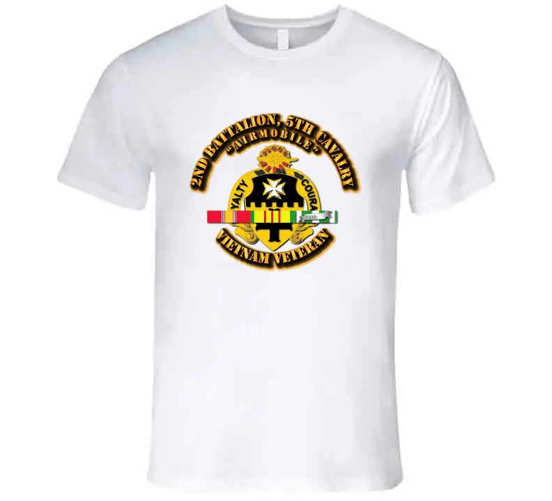 2nd Battalion, 5th Cavalry w SVC Ribbon T Shirt