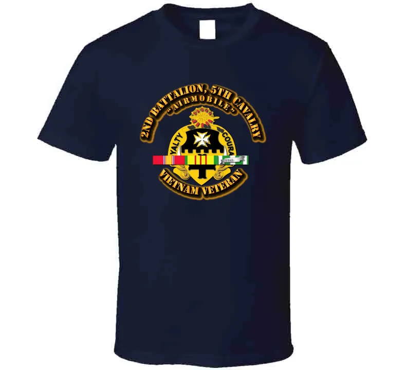 2nd Battalion, 5th Cavalry w SVC Ribbon T Shirt