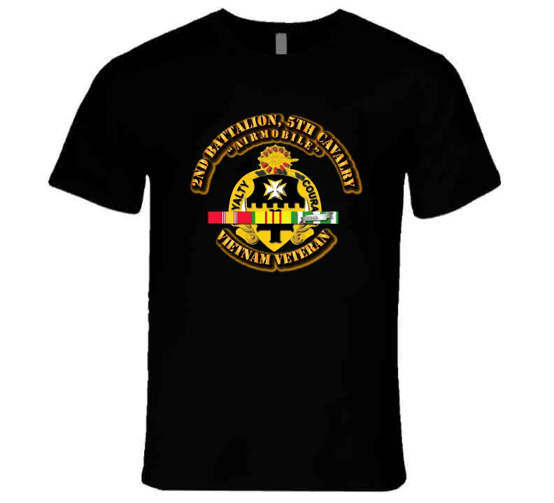 2nd Battalion, 5th Cavalry w SVC Ribbon T Shirt