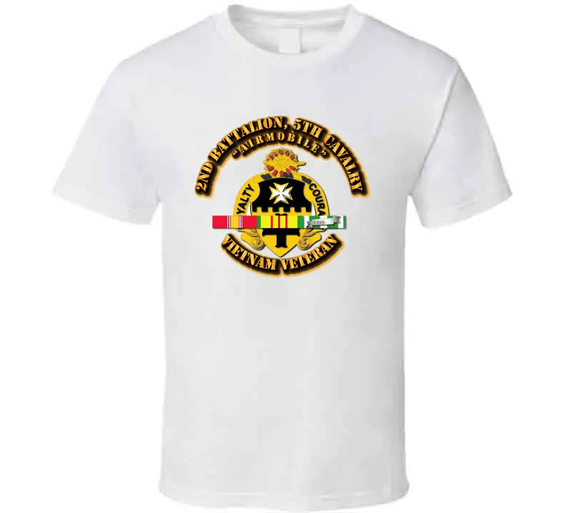 2nd Battalion, 5th Cavalry w SVC Ribbon T Shirt