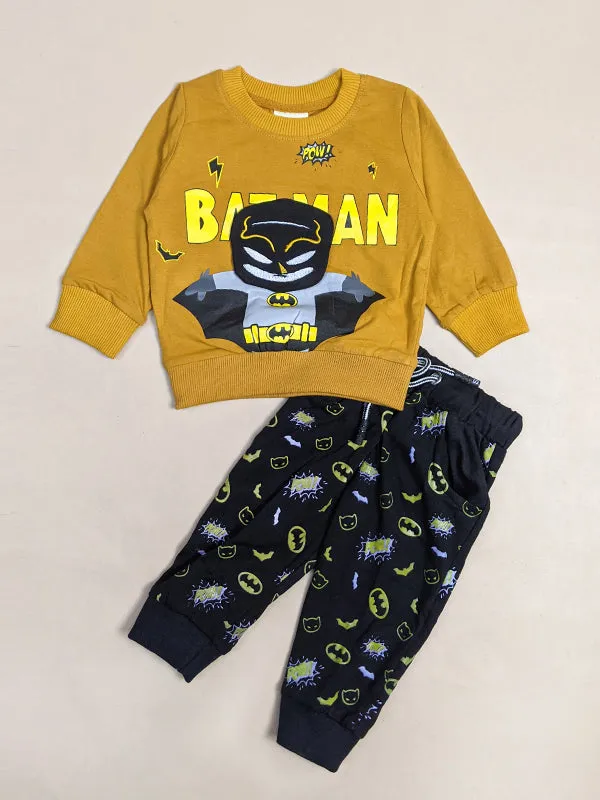 3Mth - 9Mth Batman Mustard Baba Suit For Newborns NBS147