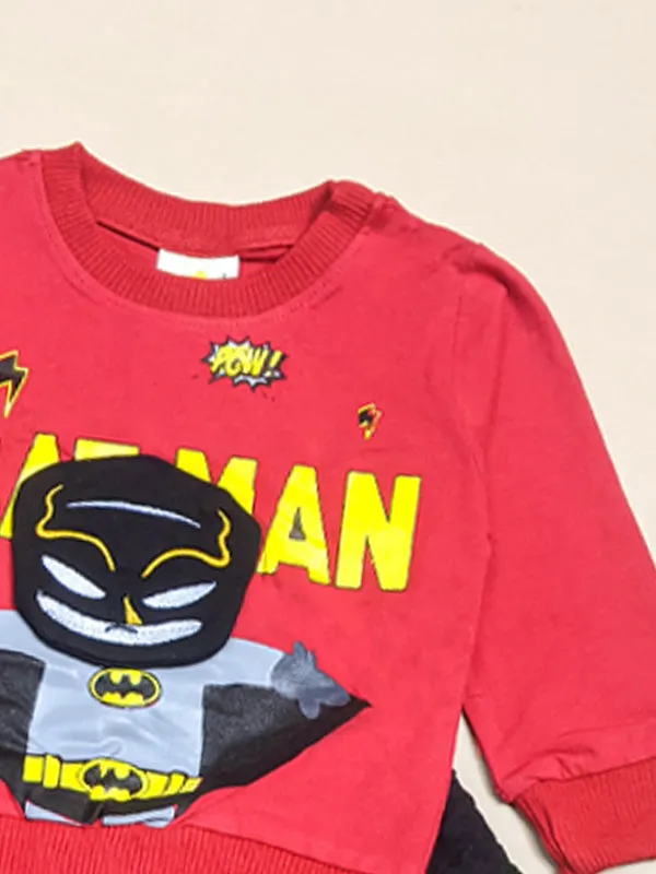 3Mth - 9Mth Batman Red Baba Suit For Newborns NBS147