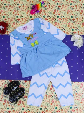 3Mth - 9Mth Flowers Blue Baby Suit For Newborn NBS118