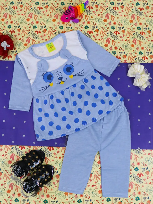 3Mth - 9Mth Kitty Blue Baby Suit For Newborn NBS116