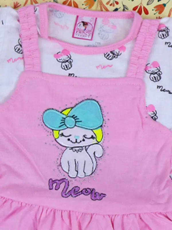 3Mth - 9Mth Meow Pink Baby Suit For Newborn NBS120