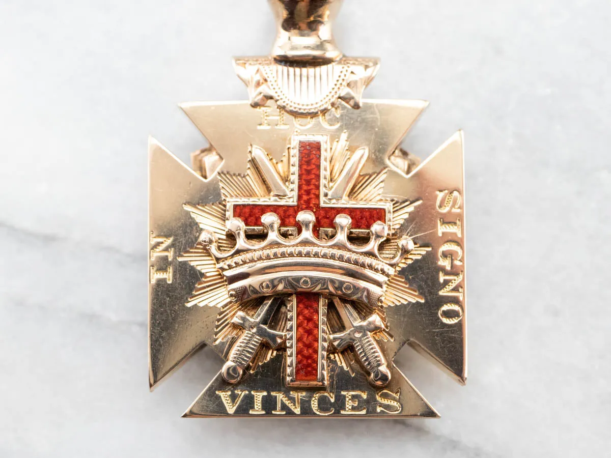 Antique "In Hoc Signo Vinces" Knights Templar Fob