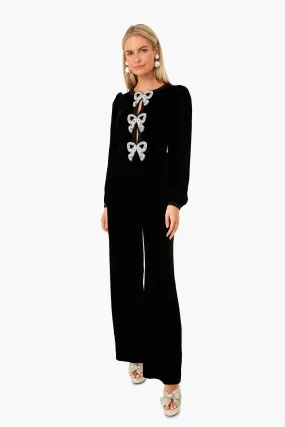 Black Camille Bows Jumpsuit