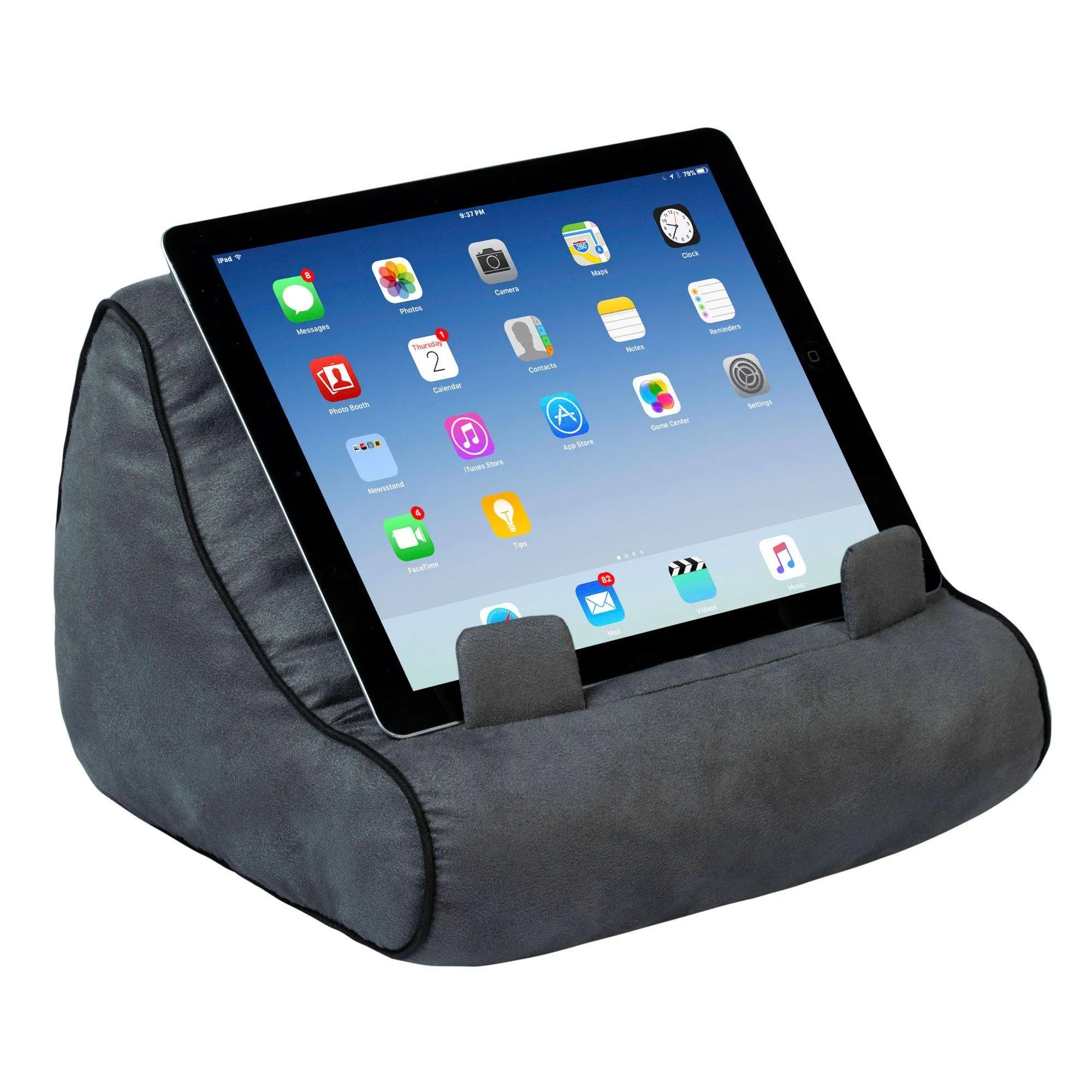 Book Couch - Hands Free Reading Tablet Stand & Book Holder (Grey)