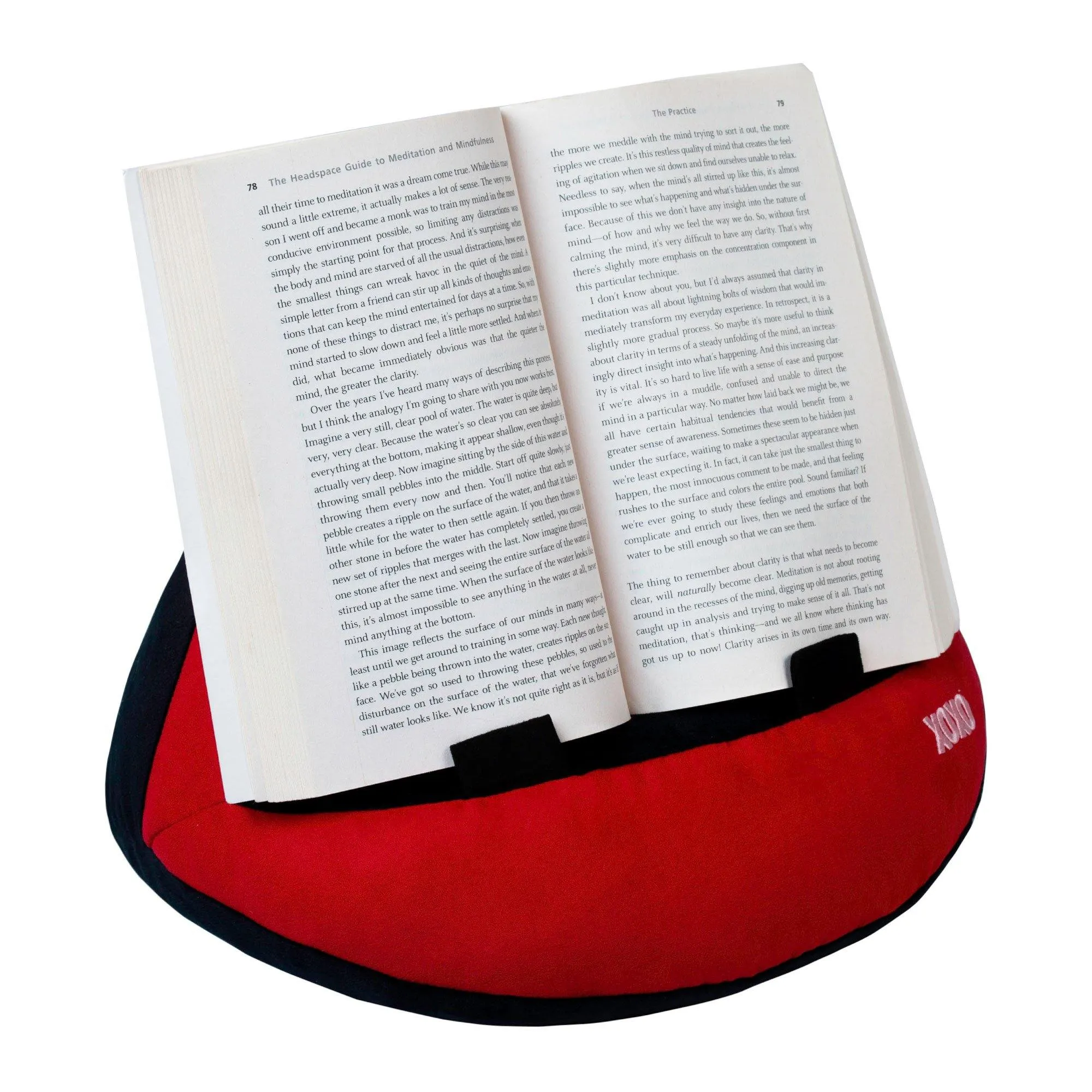 Book Couch - Hands Free Reading Tablet Stand & Book Holder (Hot Lips)