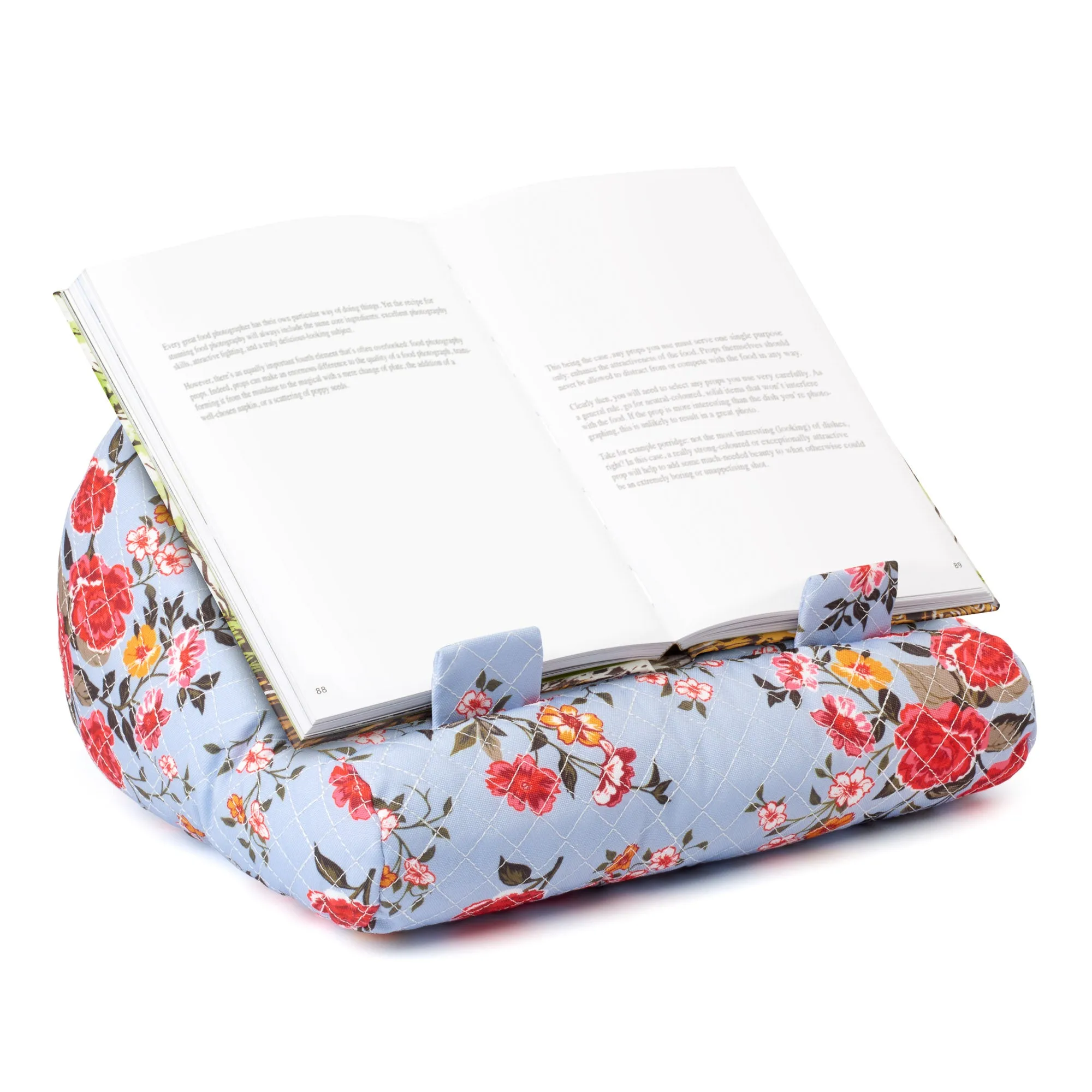 Book Couch - Hands Free Reading Tablet Stand & Book Holder (Roses)