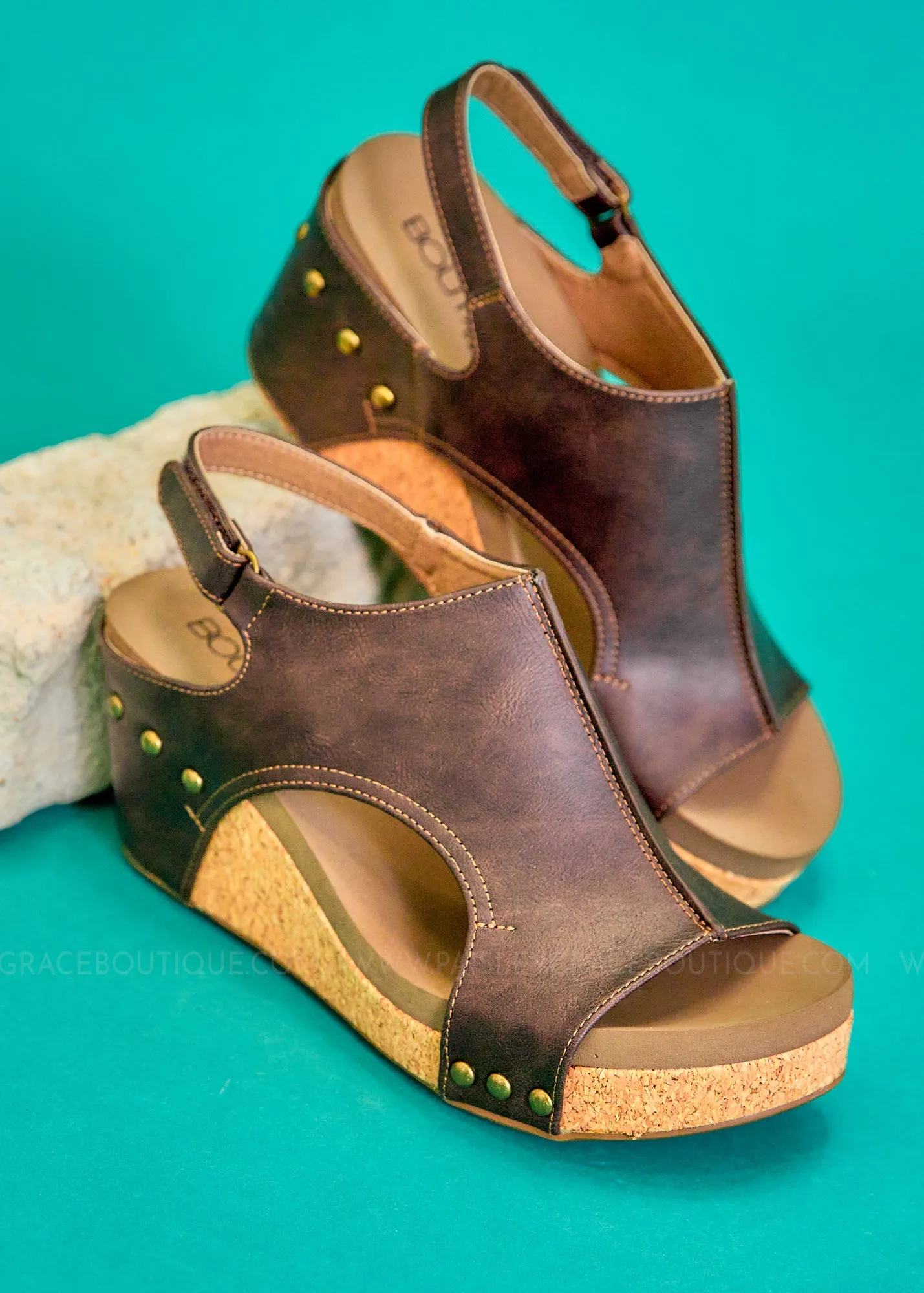 Carley Wedges by Corkys - Chocolate Smooth