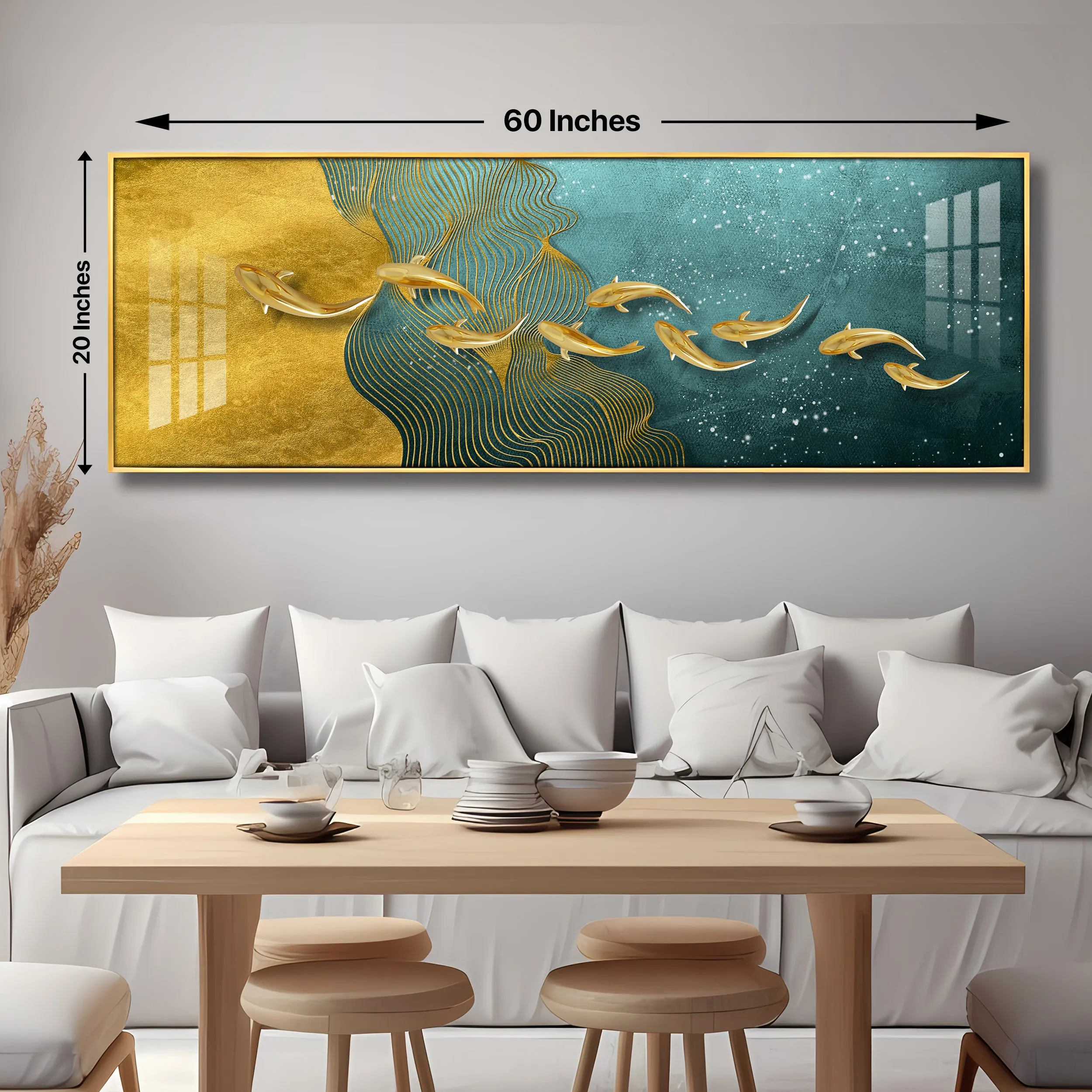 Chasing The Gold Premium Acrylic Horizontal Wall Art