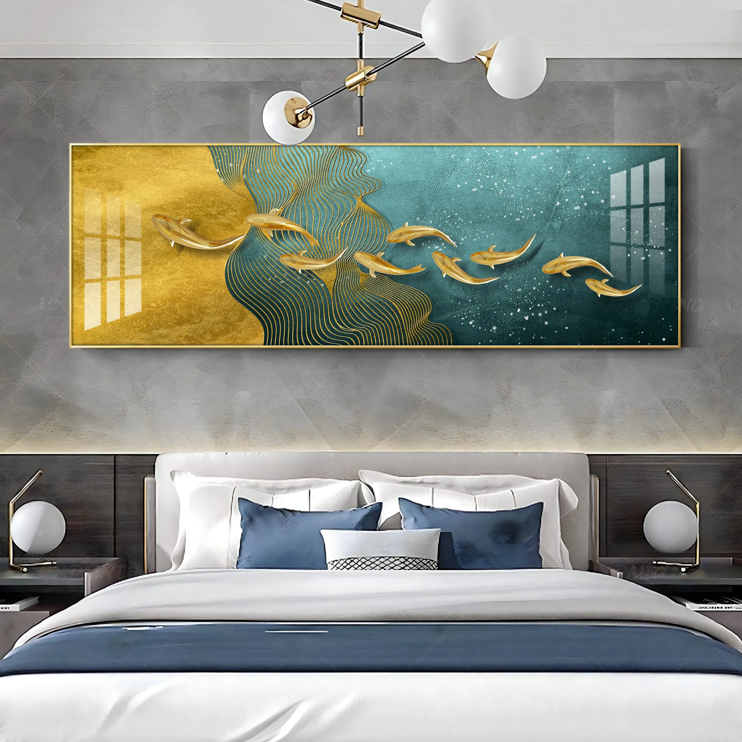 Chasing The Gold Premium Acrylic Horizontal Wall Art