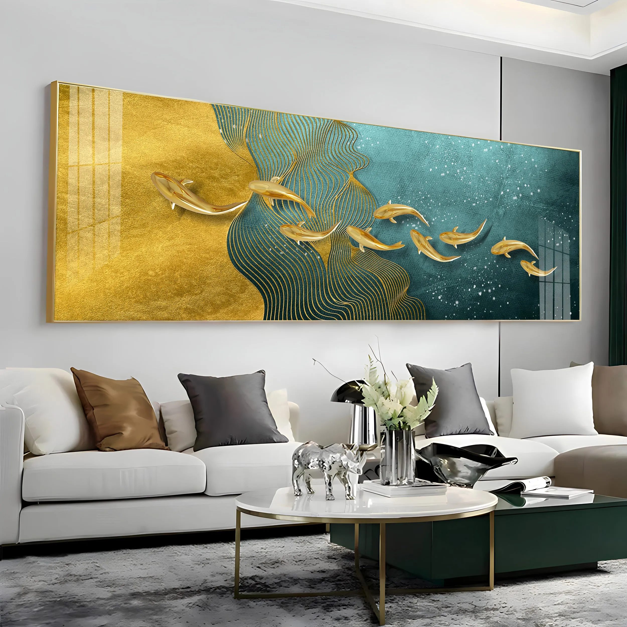 Chasing The Gold Premium Acrylic Horizontal Wall Art