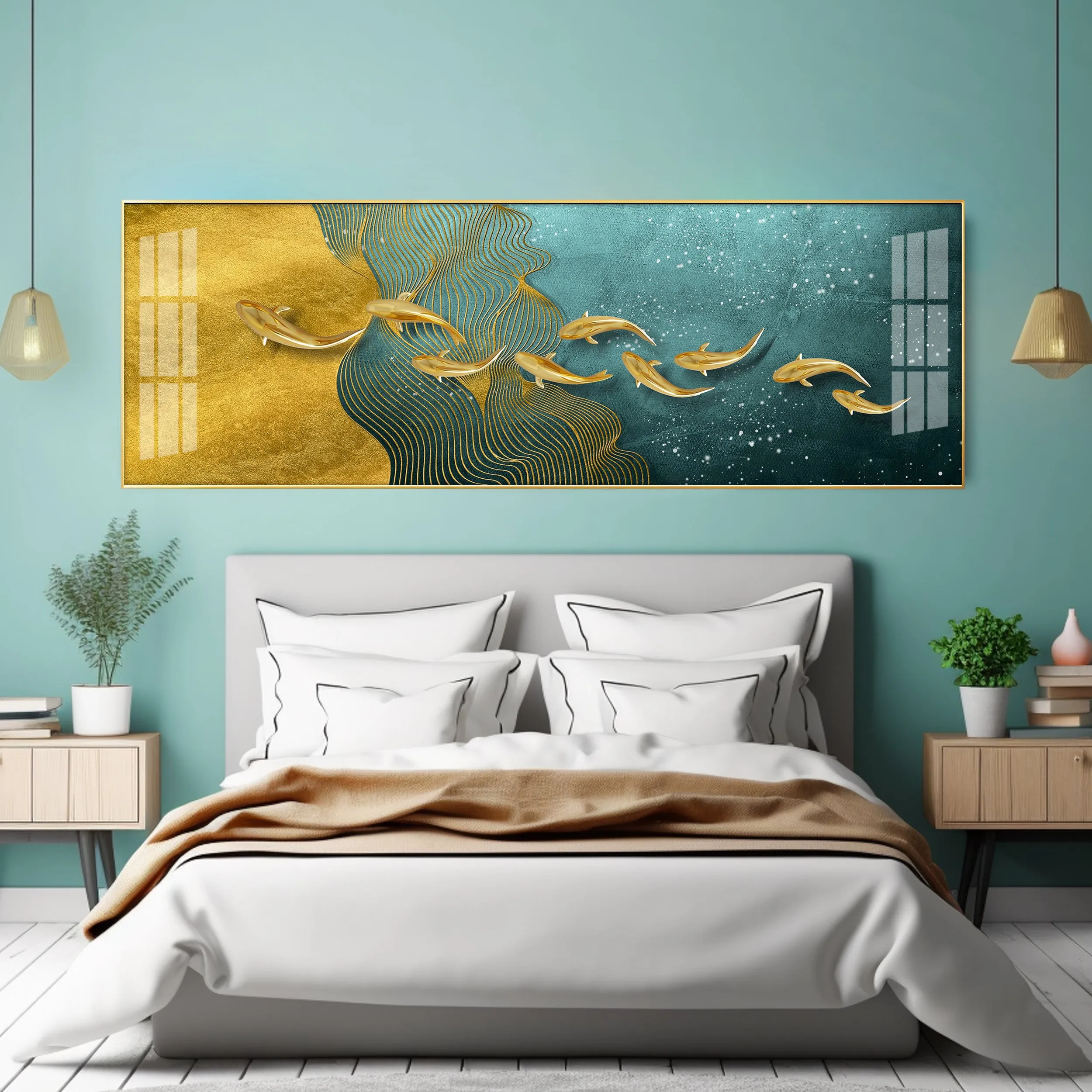 Chasing The Gold Premium Acrylic Horizontal Wall Art