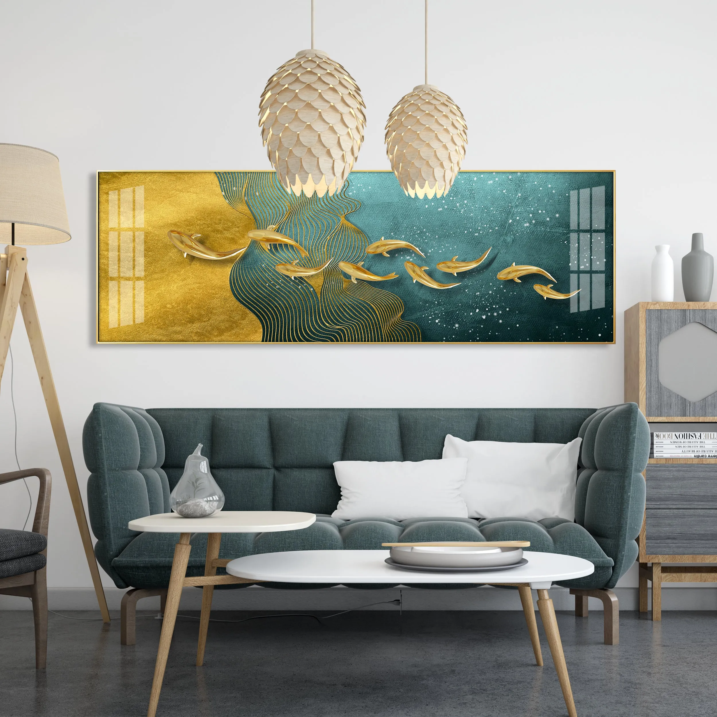 Chasing The Gold Premium Acrylic Horizontal Wall Art