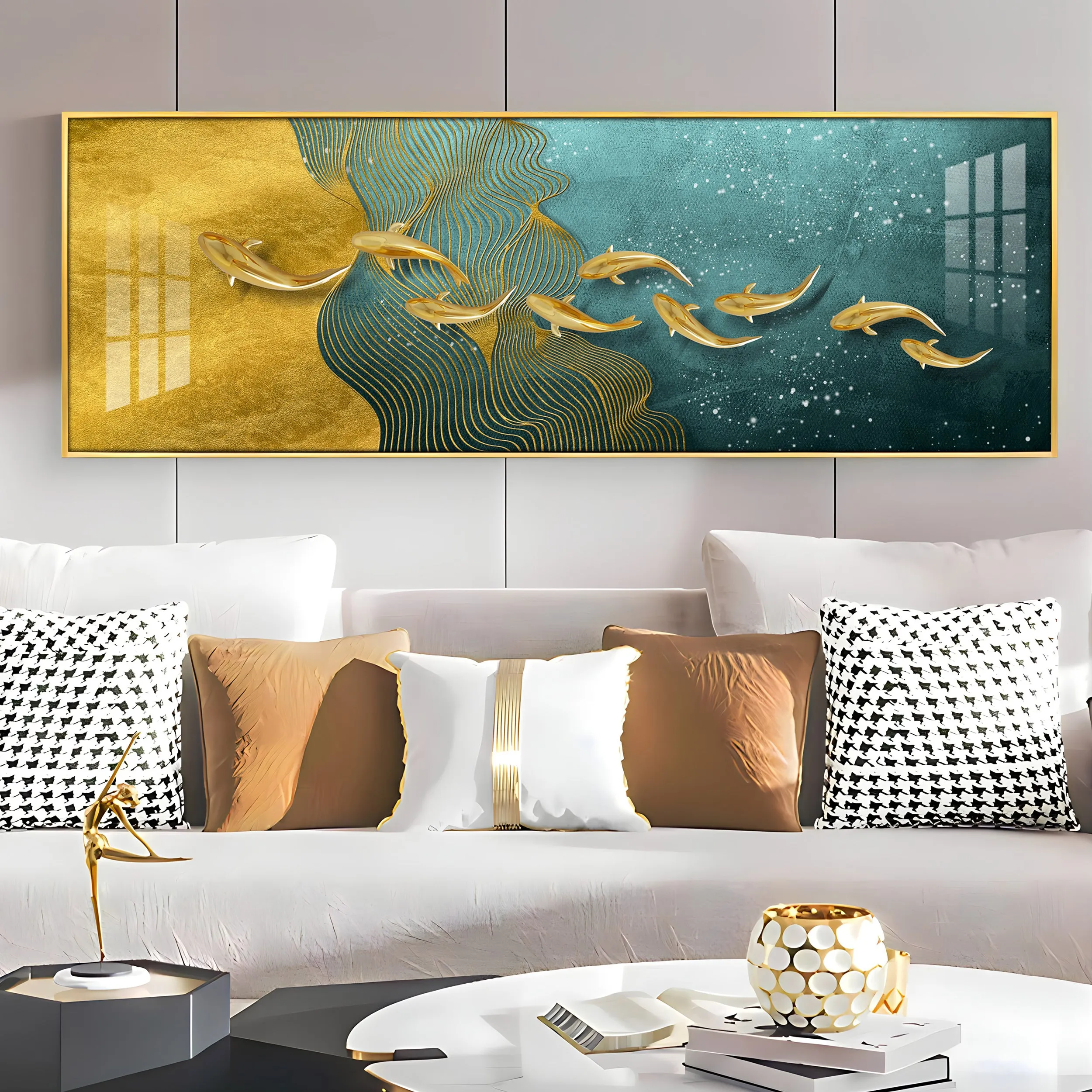 Chasing The Gold Premium Acrylic Horizontal Wall Art