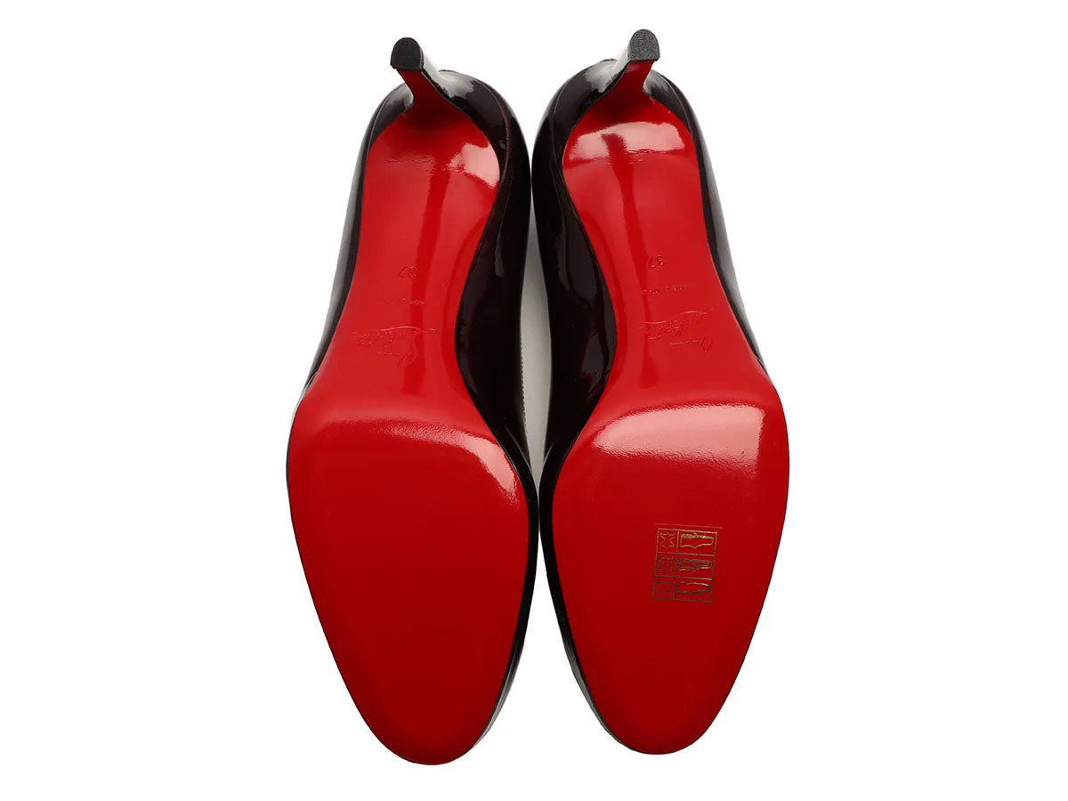 Christian Louboutin Rouge Noir Patent New Simple 85 Pumps