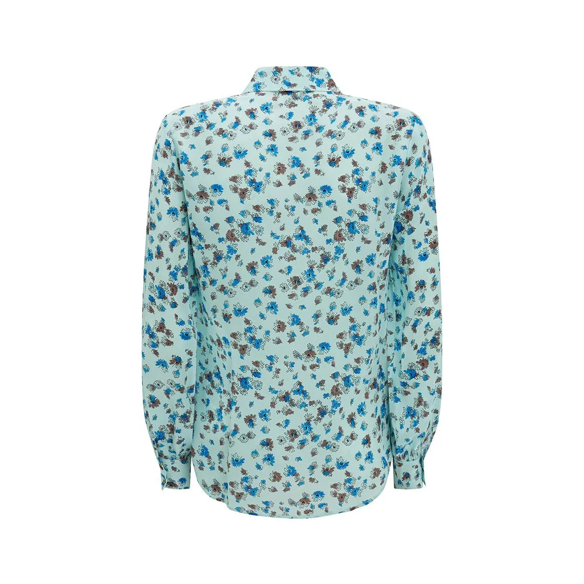 Daisy Floral Print Blouse Blue