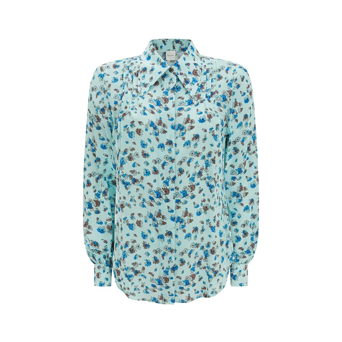 Daisy Floral Print Blouse Blue