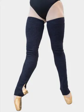 Dark Blue Long Dance Leg Warmers MP907