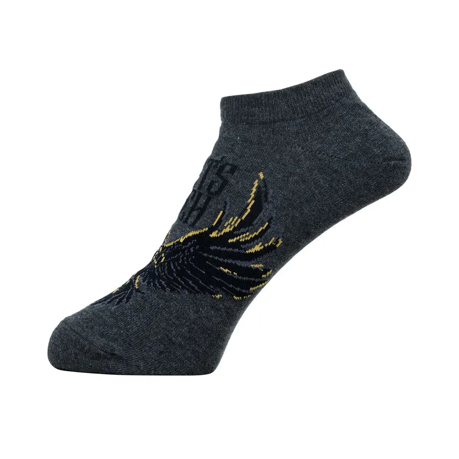 Game Of Thrones The Night's Watch Ankle Length Socks For Men  - Black And Grey