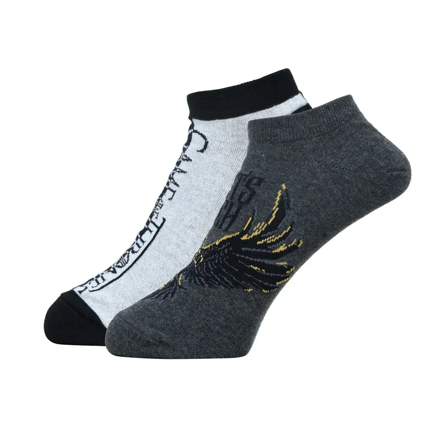 Game Of Thrones The Night's Watch Ankle Length Socks For Men  - Black And Grey