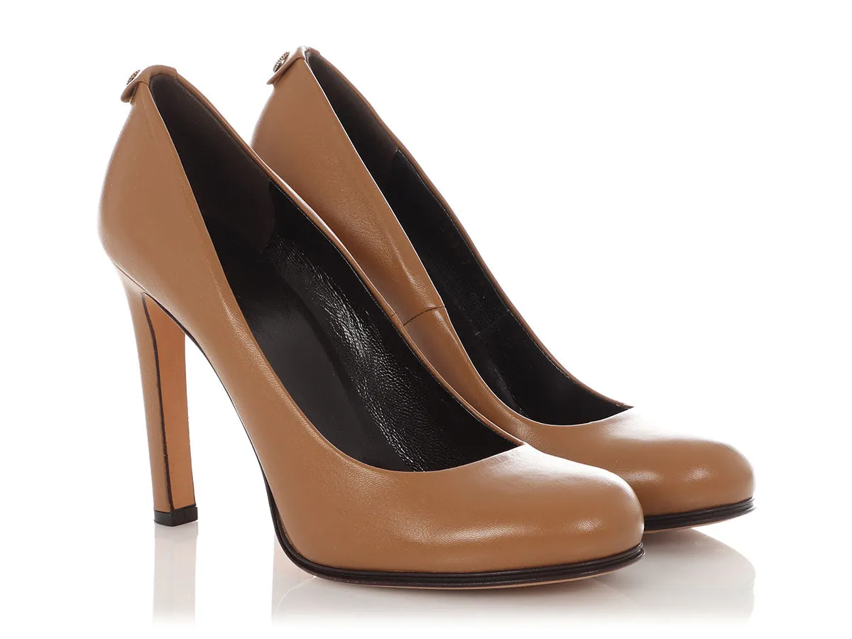 Gucci Brown Leather Pumps