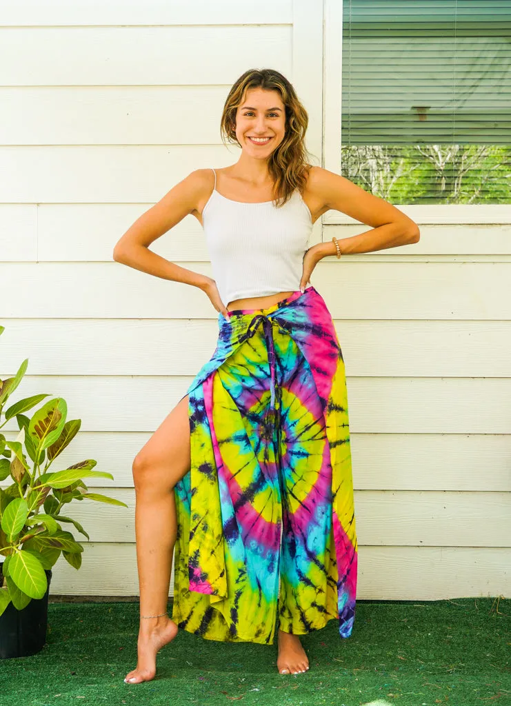 Hand Dyed Palazzo Wrap Pants