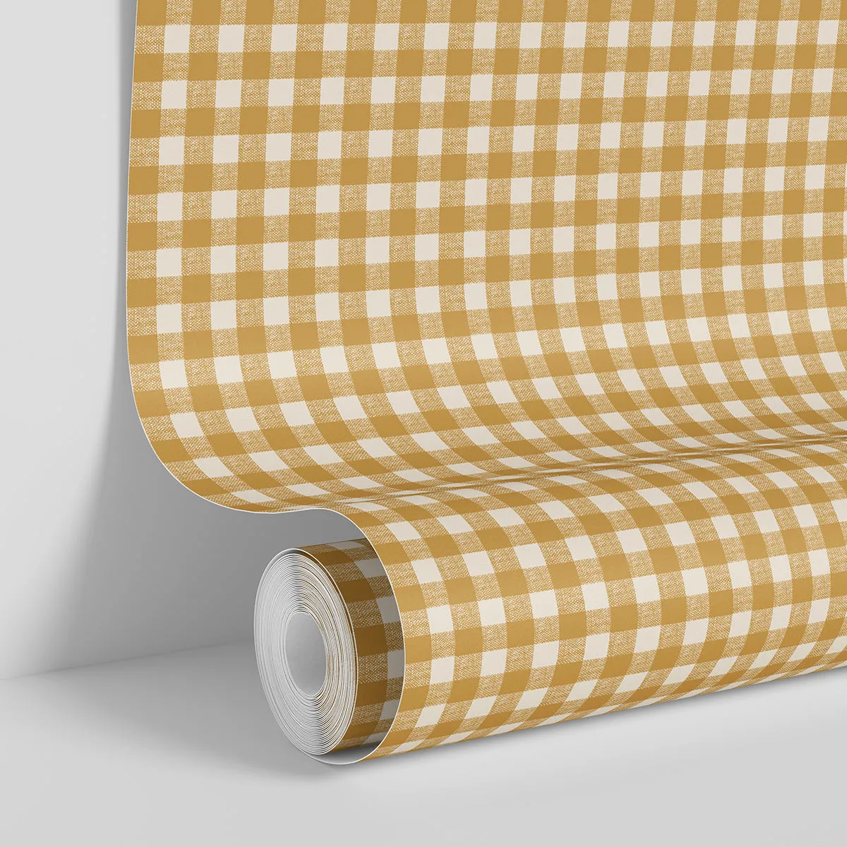 Honey Gingham Wallpaper