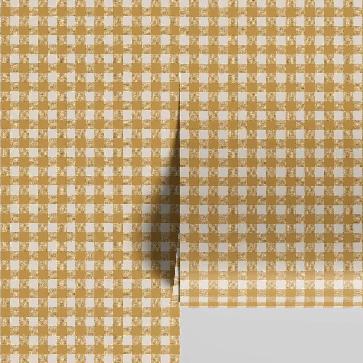 Honey Gingham Wallpaper