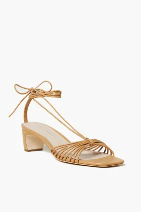 Honey Nappa Riley Mid-Heel Lace Up Sandal