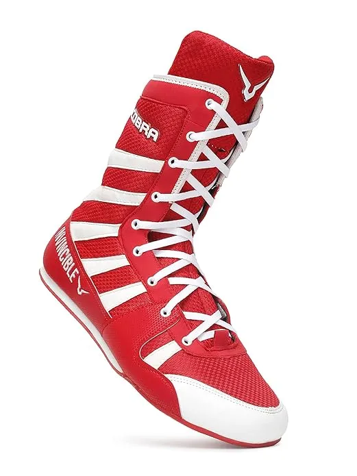 Invincible Cobra Boxing Shoes for Men & Women (RED)