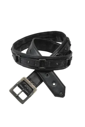 Jan Hilmer Leather Square Ring Belt