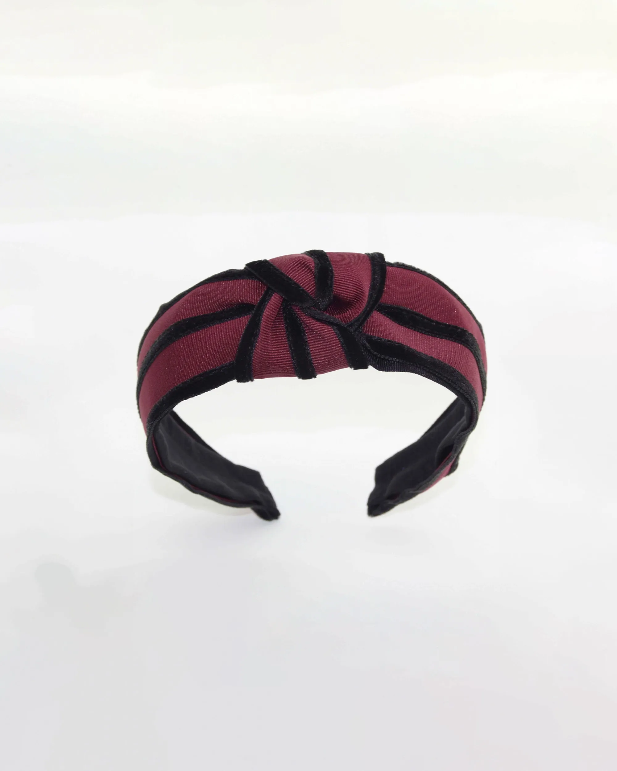 JENNIFER OUELLETTE Velvet Stripe Center Turban Headband