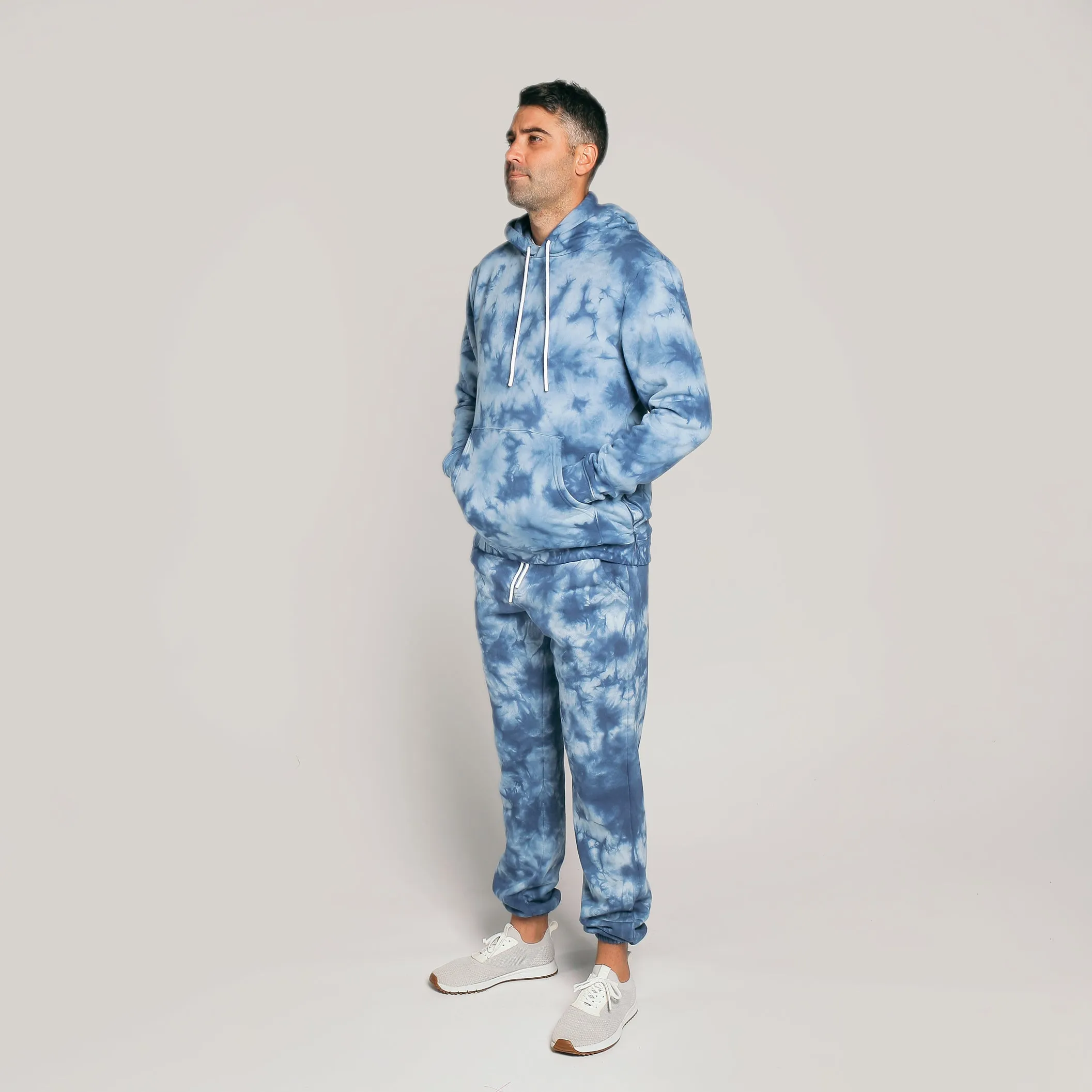 Loftloom Sweatpants Indigo Smoke Tie Dye