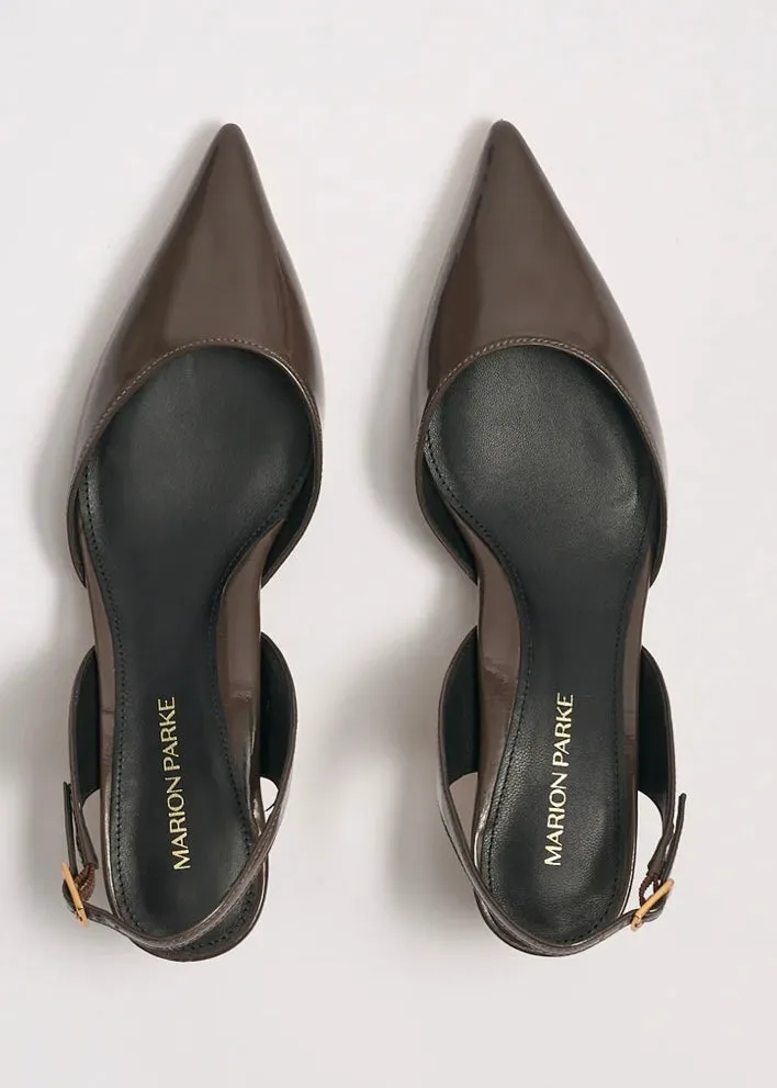 Marion Parke Classic Slingback 45 Chocolate