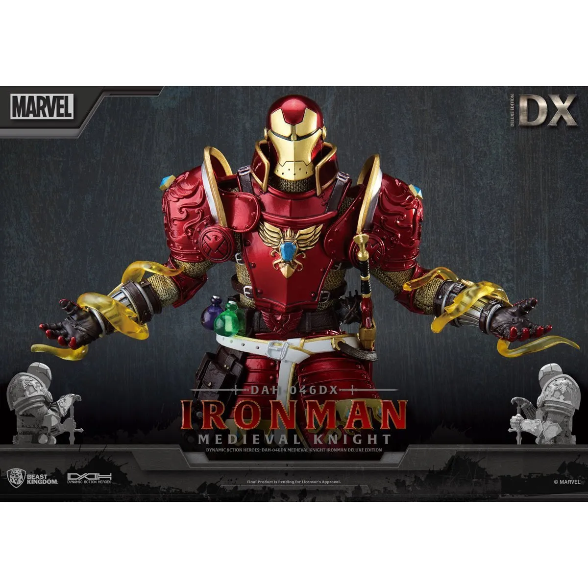 Marvel Dynamic 8ction Heroes DAH-046DX Medieval Knight Iron Man (Deluxe Ver.)