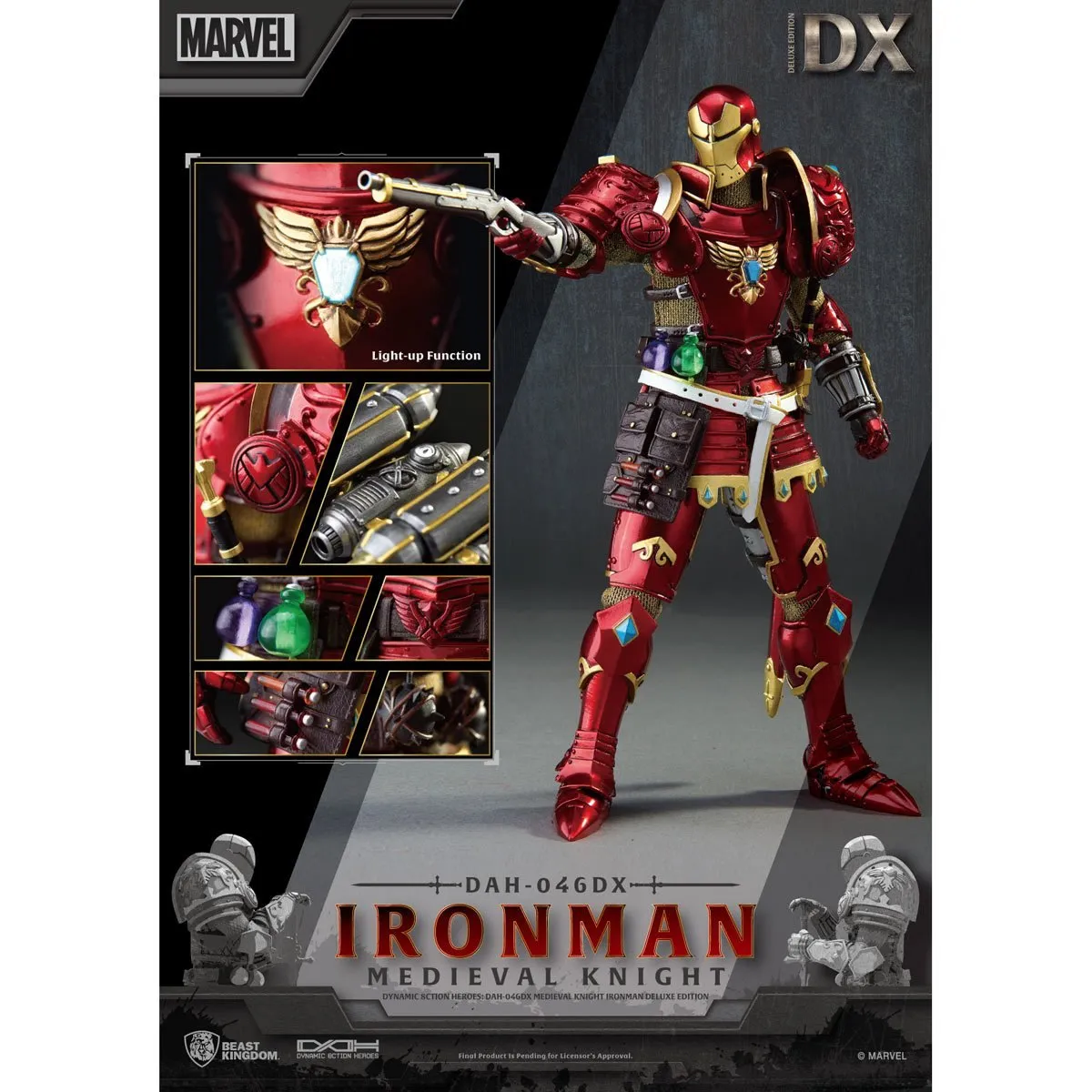 Marvel Dynamic 8ction Heroes DAH-046DX Medieval Knight Iron Man (Deluxe Ver.)