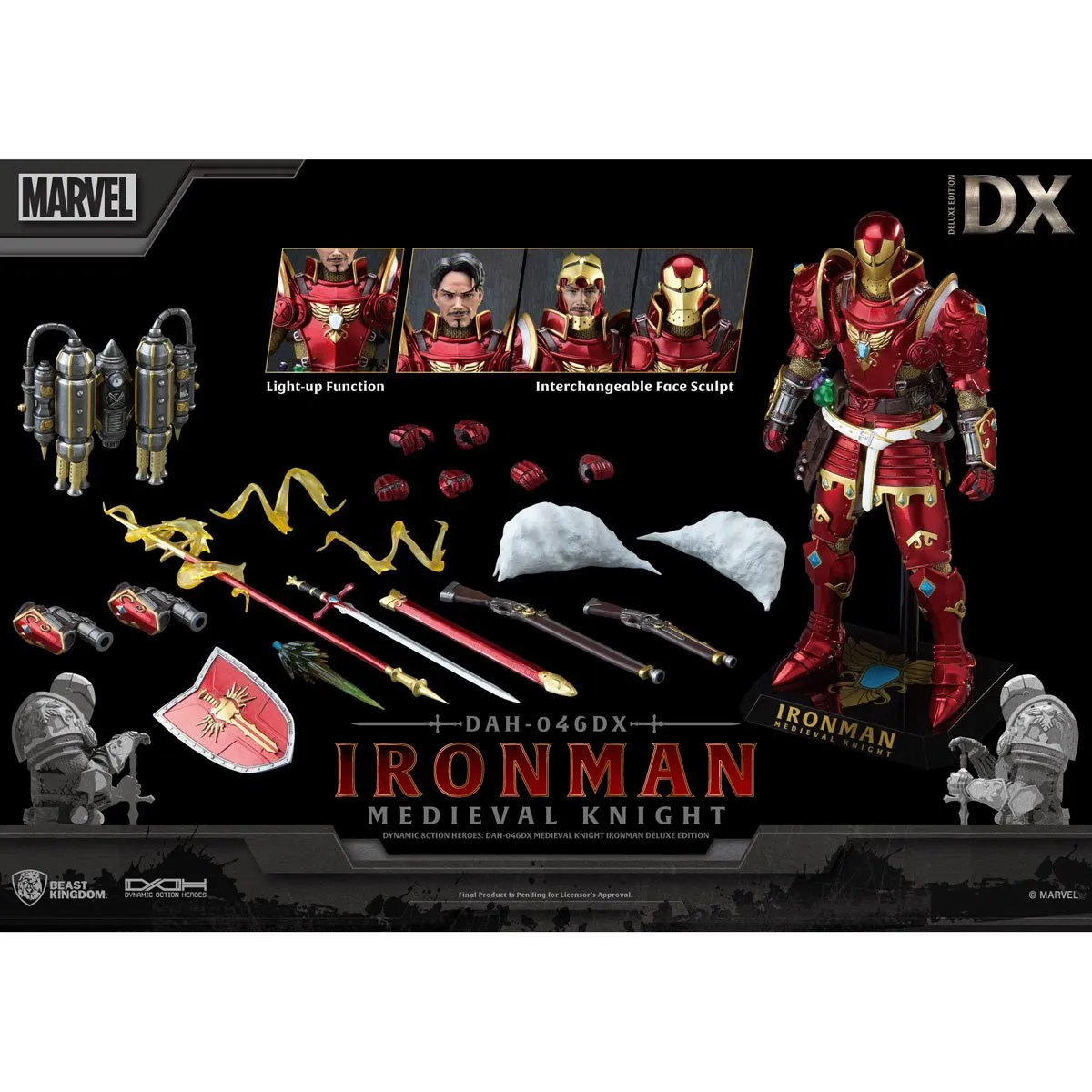 Marvel Dynamic 8ction Heroes DAH-046DX Medieval Knight Iron Man (Deluxe Ver.)