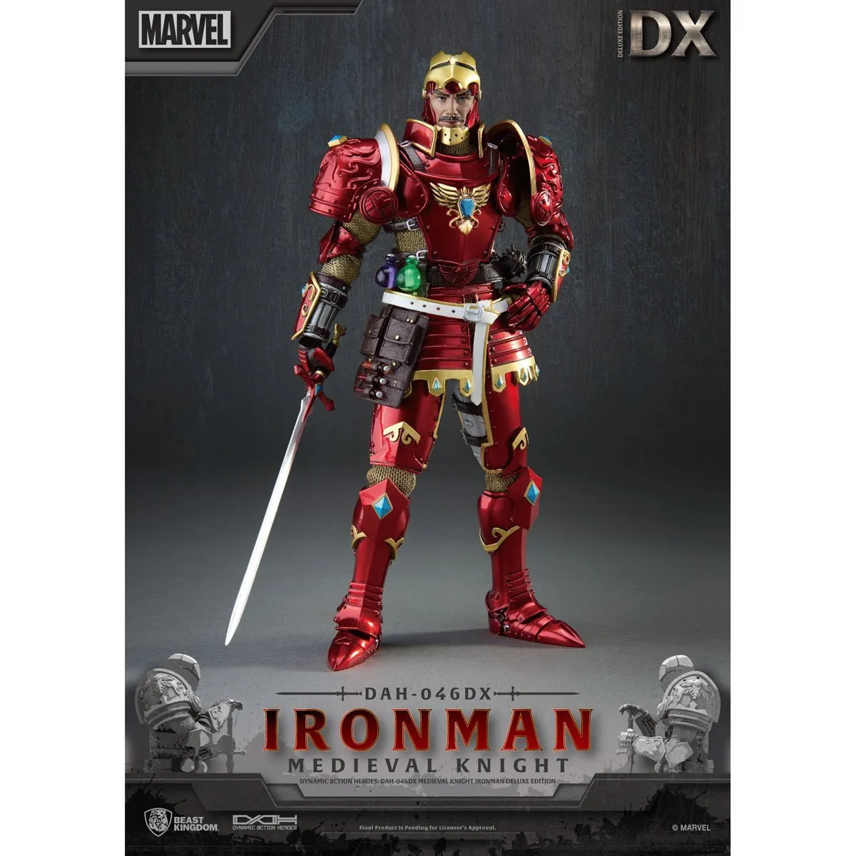 Marvel Dynamic 8ction Heroes DAH-046DX Medieval Knight Iron Man (Deluxe Ver.)