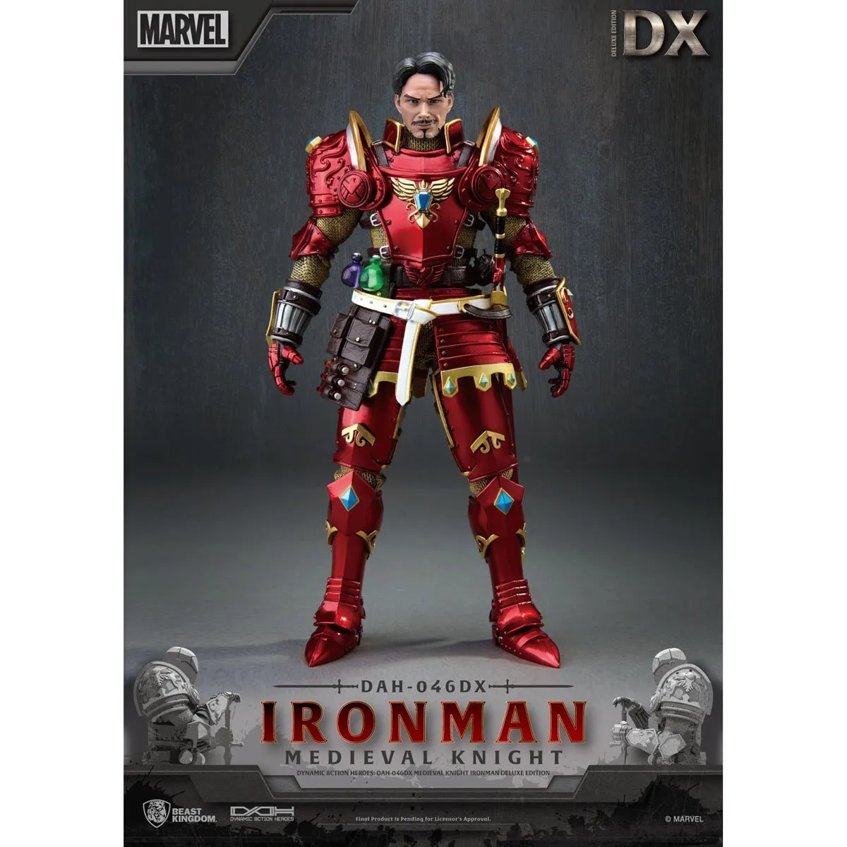 Marvel Dynamic 8ction Heroes DAH-046DX Medieval Knight Iron Man (Deluxe Ver.)