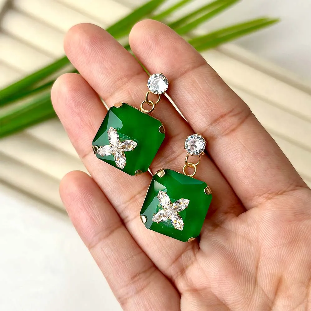 Melissa Earrings (Green)